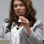 State Rep. Michelle Caldier shares her top achievements in Olympia with an audience of Port Orchard Chamber of Commerce members Nov. 14. (Bob Smith | Kitsap Daily News)