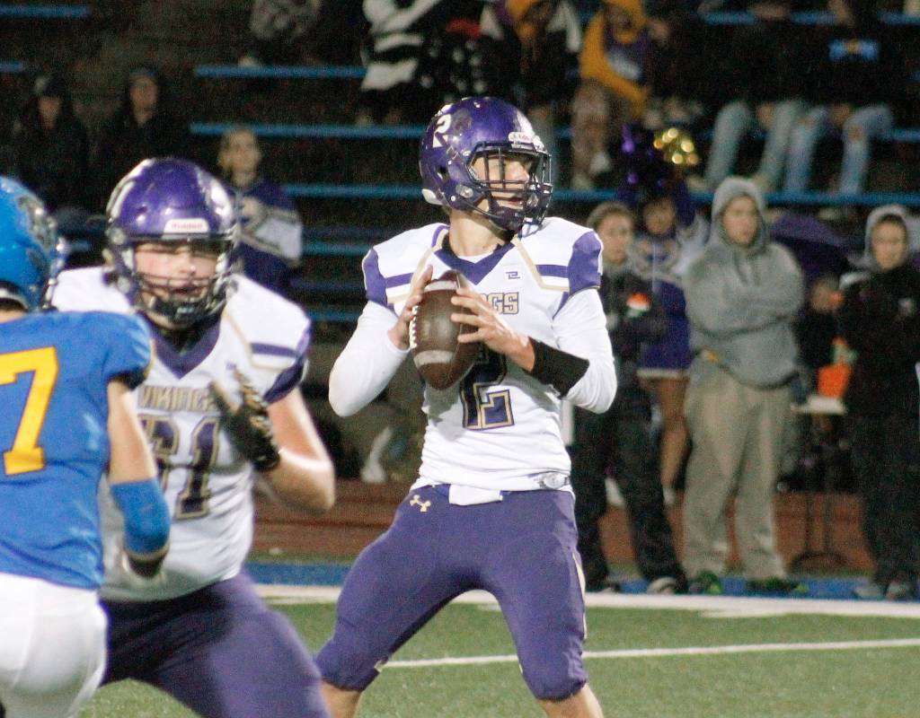 Colton Bower led North Kitsap with 1,345 passing yards, 1,094 rushing yards and 22 total touchdowns. (Mark Krulish/Kitsap News Group)
