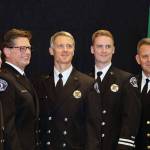 (l-r) Lt. Bryson Eader, Capt. Brain Ramey, Lt. Bruce Lowrie, Capt. Kevin Vay, Battalion Chief Craig Becker. (photo courtesy of Poulsbo Fire Department)