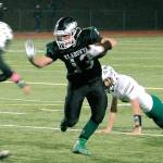 Hunter Wallis was the heart and soul of Klahowyas team this year, leading the Eagles in rushing, all-purpose yards, touchdowns, tackles and sacks. (Mark Krulish/Kitsap News Group)