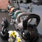 A rack of kettlebells awaits use at Annapolis Fitness Performance. (Mike De Felice photo)
