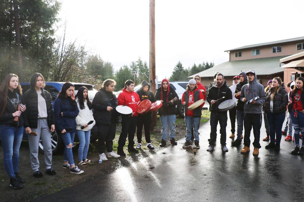 Welcoming songs were played and sung.