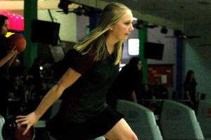 Abigail Rogers led South Kitsap with a 507 over three games to help her team finish second in the West Central District III bowling tournament. (Mark Krulish/Kitsap News Group)