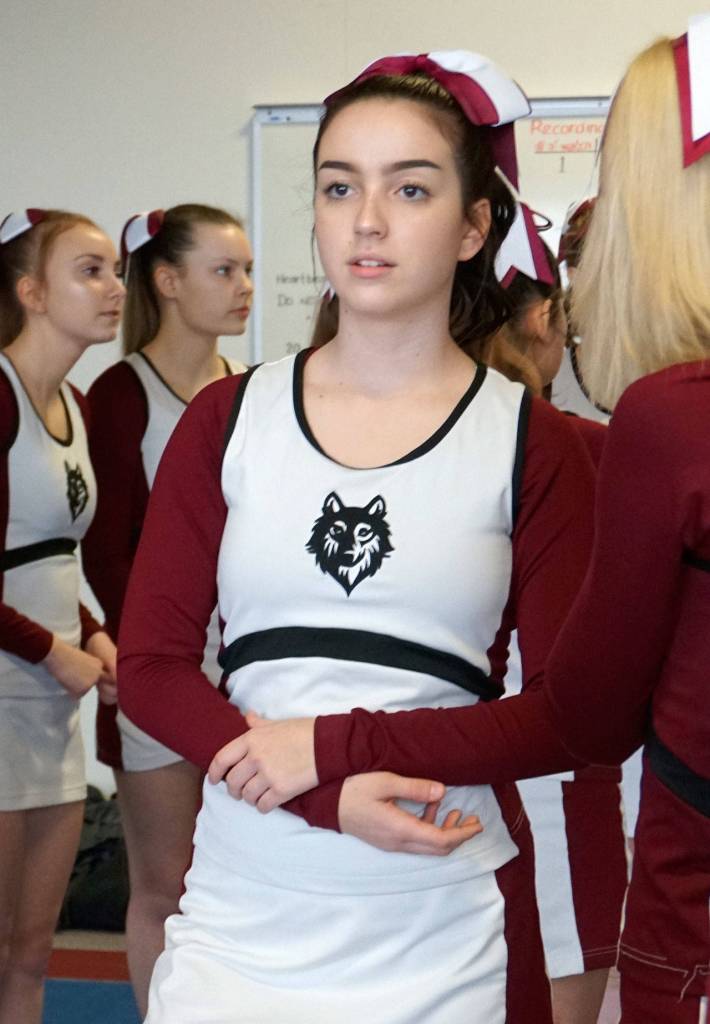 South Kitsap cheerleader Makenzie Vanden Bos said participating in the activity has helped her to step outside her comfort zone and become better organized with her schoolwork. (Bob Smith | Kitsap Daily News)