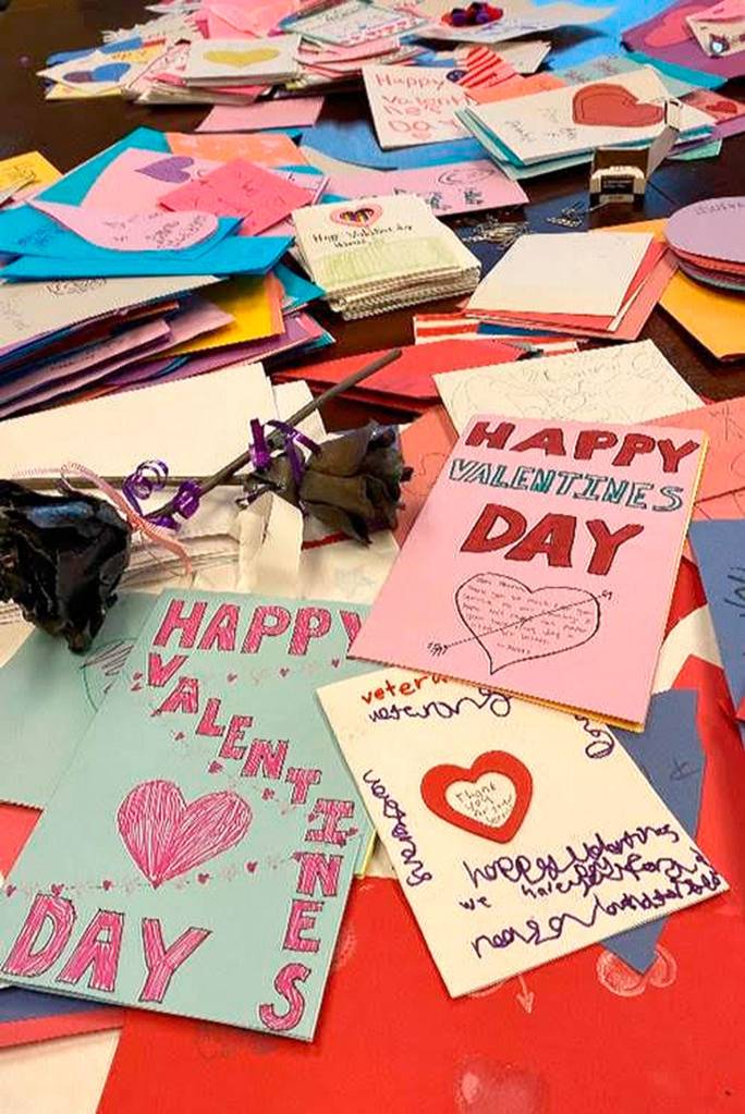 Students from across the 6th District made Valentines Day cards for area veterans. (Rep. Kilmers office photo)