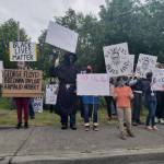 Demonstrators call for racial justice at Poulsbo protest