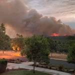 The South Puget Sound Strike Team, which includes firefighters and paramedics from South Kitsap Fire and Rescue, are fighting fires burning near Livermore, California. The inferno generated numerous lightning strikes in the area. (Photo courtesy of the South Puget Sound Strike Team)