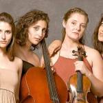 ATLYS string quartet members Sabrina Tabby (violin), Genevieve Tabby (cello), Jinty McTavish (violin) and Rita Andrade (viola). (ATLYSMusic)