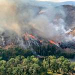 Fires in the Evans Canyon area near Naches, Yakima County, roar out of control Sept. 4. (SKFR photo)