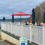 Folks enjoyed a lunch outside the Port Gamble General Store.