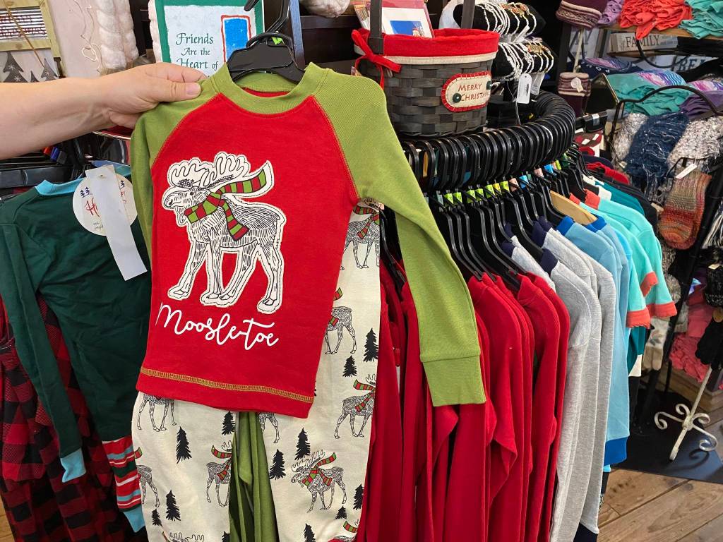 Beachside Gifts on Front Street in Poulsbo has gifts for the whole family, including matching pajama sets from infants to adults. Price is $19.99 and up. Mark Krulish/North Kitsap Herald