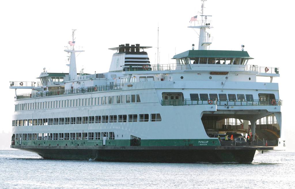 The Puyallup completes its Wednesday morning run from Seattle to Eagle Harbor on Bainbridge Island. Mark Krulish/Bainbridge Island Review