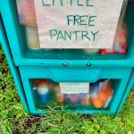 Like many free food pantrys, this one in Kingston encourages folks to take only what they need and to give what they can.