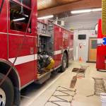 Emergency equipment for South Kitsap Fire and Rescue are being prepared for the anticipated winter storm, as evidenced on Instagram with images of their vehicles tires being fitted with snow chains. (SKFR Facebook photo)