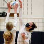 Riley Rabedeaux led North Kitsap with 24 kills in a three-set victory over Bainbridge. (Mark Krulish/Kitsap News Group)