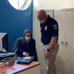 Jamie Young and Police Chief Ron Harding. Courtesy photo