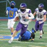 North Kitsap quarterback Colton Bower accounted for over 500 yards of offense in his teams 41-7 win over Bremerton. (Mark Krulish/Kitsap News Group)