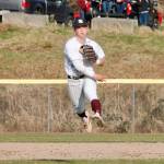 Rylen Bayne makes a difficult throw for an out against Sumner. Bayne also went 3-for-3 with a walk at the plate in the win. (Mark Krulish/Kitsap News Group)