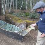 An old canoe can be seen at the entrance to the new Renaissance G