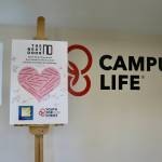 Campus Life showcased a board with all the support it has received in the effort to create the youth center.