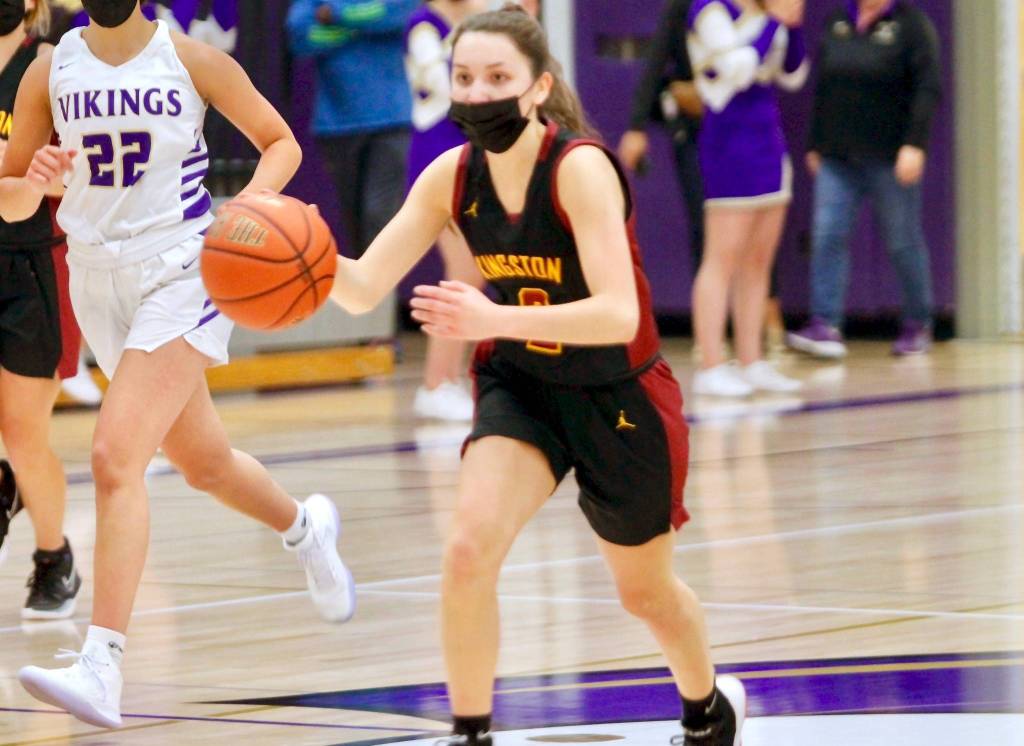 Kingston point guard Kylee Walker chipped in 14 points against North Kitsap. (Mark Krulish/Kitsap News Group)
