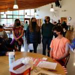 Dr. Luke McDaniel chats with son Josiah as he gets his first dose.(KPark/NKH)