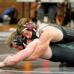 Joseph Laws beat his opponent from Emerald Ridge in a major decision in the 170-pound weight class. (Mark Krulish/Kitsap News Group)