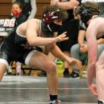 Keel Slayback won his matches at 152 against Emerald Ridge and Olympia by fall. (Mark Krulish/Kitsap News Group)