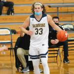 Alan Ulin had an excellent game for Bainbridge as a strong inside presence. He finished tied for second on the team with 12 points. (Mark Krulish/Kitsap News Group)