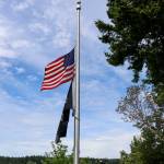 The flag was raised and lowered to half staff to recognize those who gave the ultimate sacrifice in service to our nation. Ken Park/North Kitsap Herald photos.