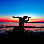 An artistic photo of Savannah Fuentes performing Flamenco.