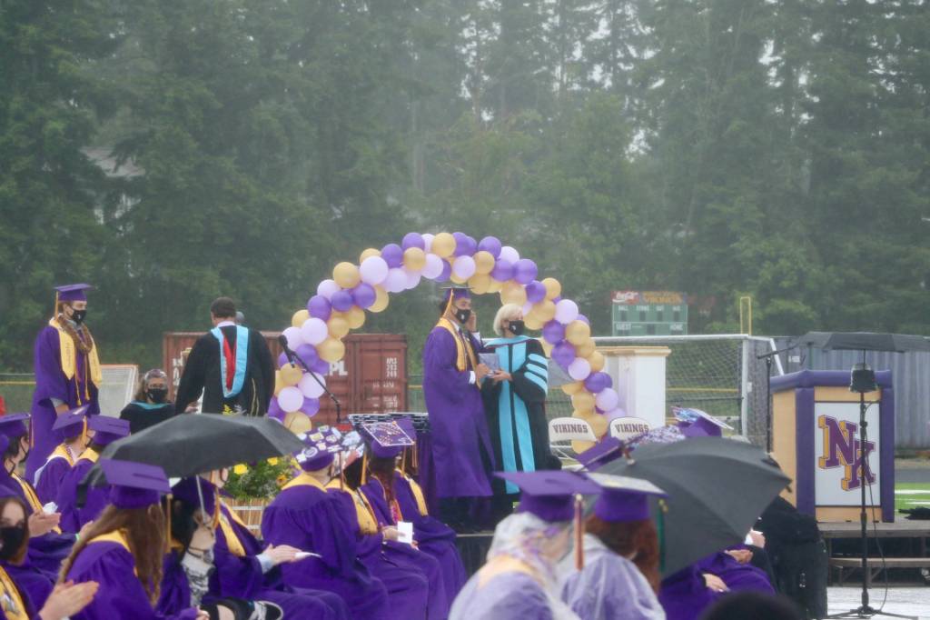 Students were called to receive their diplomas, while family and friends cheered. (KPark/NKH).