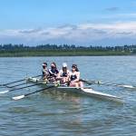 A BIR Girls 4x JV team: Veronica Conklin, Linden Skalak, Annabel Nemeth and Natalie Noel. (Contributed photo)