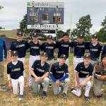 The Bainbridge LL Senior All Stars were coached by Larry Goode and Life Horwitz. The players were: Christian Benze, McCrea Curfman, Garrett Goade, Conor Grady, Spencer Grady, Matthew Grant, Jack Grant, Ben Hobbs, Monty Horowitz, Judah Marshall, Andrew OConnell, Isaac Sellers, Miles Wieland, Owen Bernstein and AJ Stevens. (Photo courtesy Ed Wieland)
