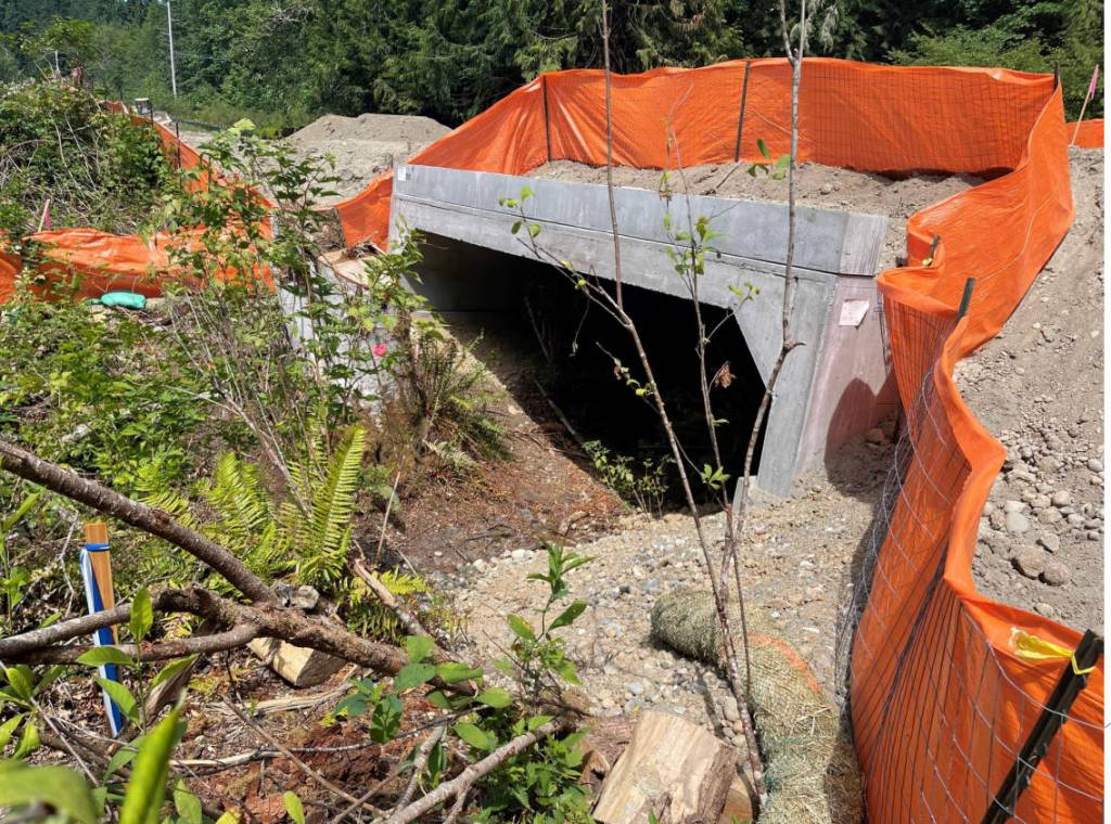 One of the three culverts that has been formed as part of the roundabout project.