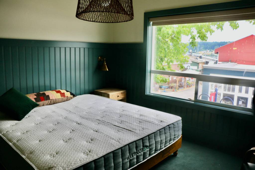 Some of the rooms offer a view overlooking downtown Poulsbo and Liberty Bay.