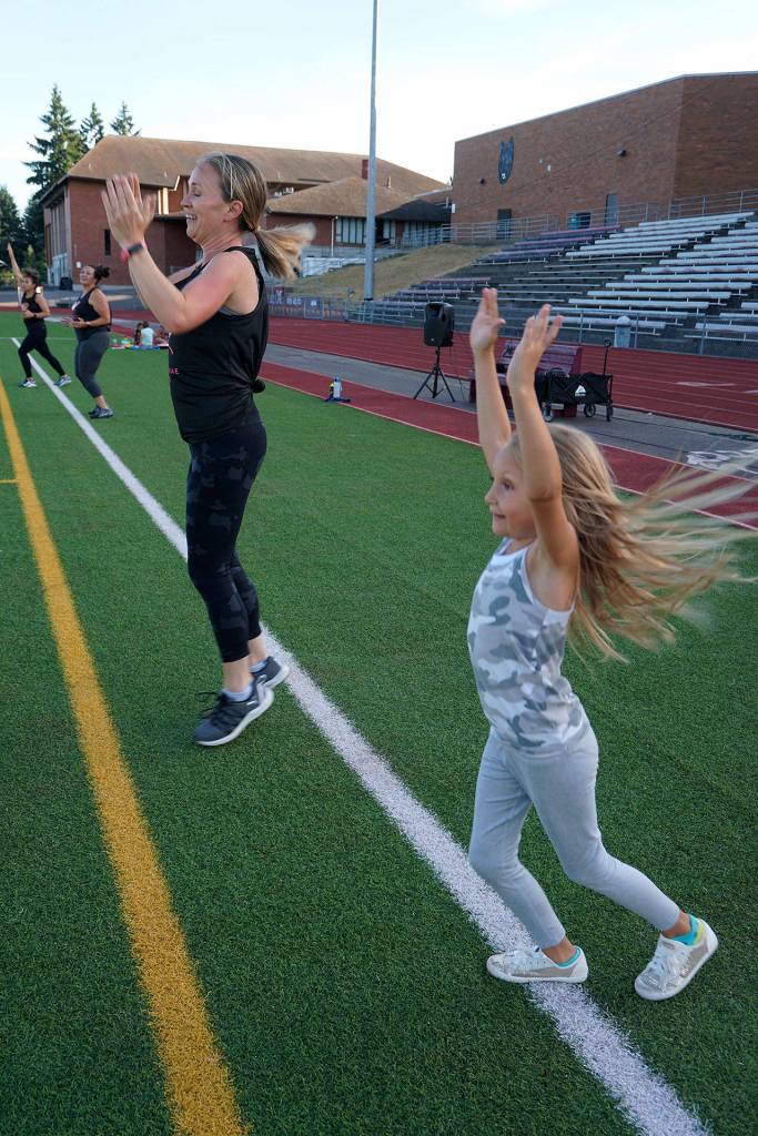 The 50-minute outdoor sessions are designed for all levels of fitness  from the super-fit to those new to exercise. (Bob Smith | Kitsap Daily News)