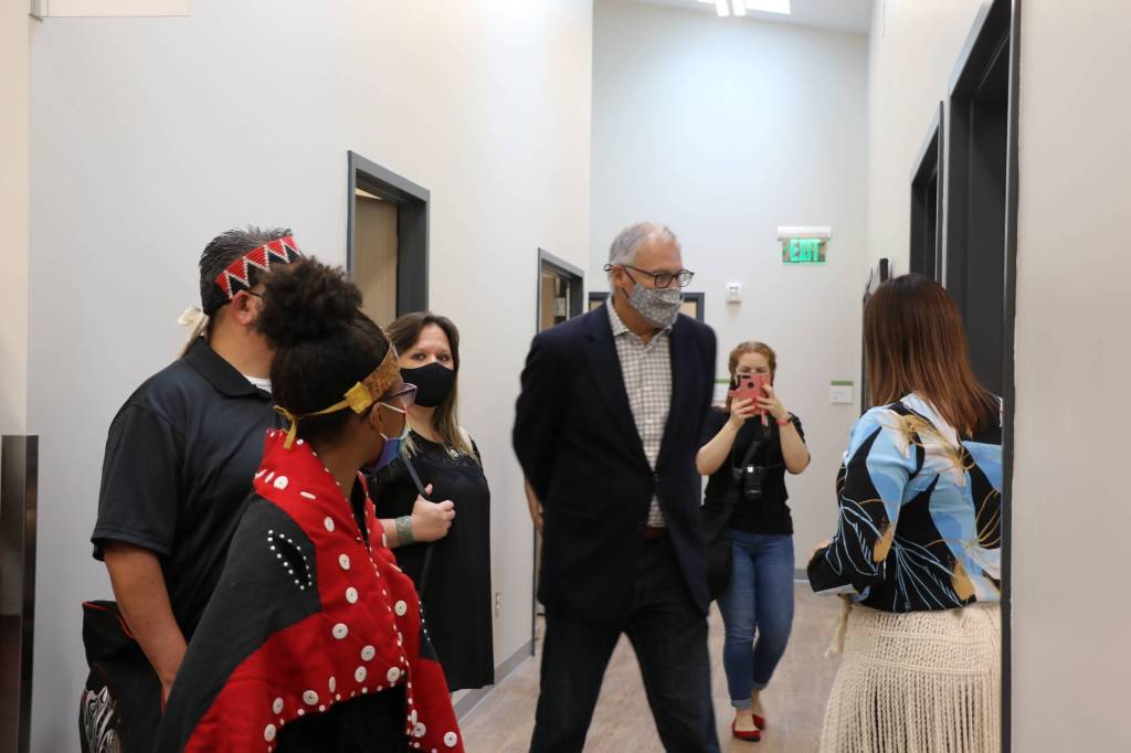 Gov. Inslee was given a tour of the new Medical center following the opening ceremonies and blessing.(KPark/NKH)