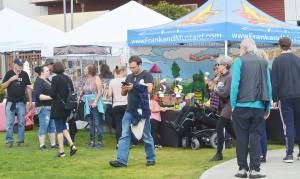 Visitors flock to the event on Saturday.