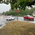 Current plans call for this often-chaotic intersection, commonly referred to as the Mitchell Y, to be replaced with a roundabout to improve safety and traffic flow, according to city road officials. (Bob Smith | Kitsap Daily News)