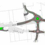 The Y-shaped intersection at Bethel Road Southeast and Mitchell Road Southeast, located 260 yards north of the intersection of Bethel and Southeast Lund Avenue, is headed for modifications. (City of Port Orchard illustration)