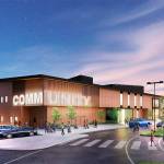 A view of the South Kitsap Community Events Center facing the water. (Rice Fergus Miller concept)