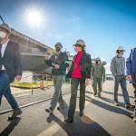 U.S. Rep. Derek Kilmer of the 6th Congressional District escorts fellow members of the House Appropriations Subcommittee on Defense during a tour of the Puget Sound Naval Shipyard in Bremerton on Oct. 7. (U.S. Navy photo)