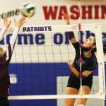 Elle Fultz unleashes a powerful spike in the contest against White River.