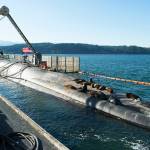 USS Maine submarine is docked at Naval Base Kitsap-Bangor. (U.S. Navy photo)