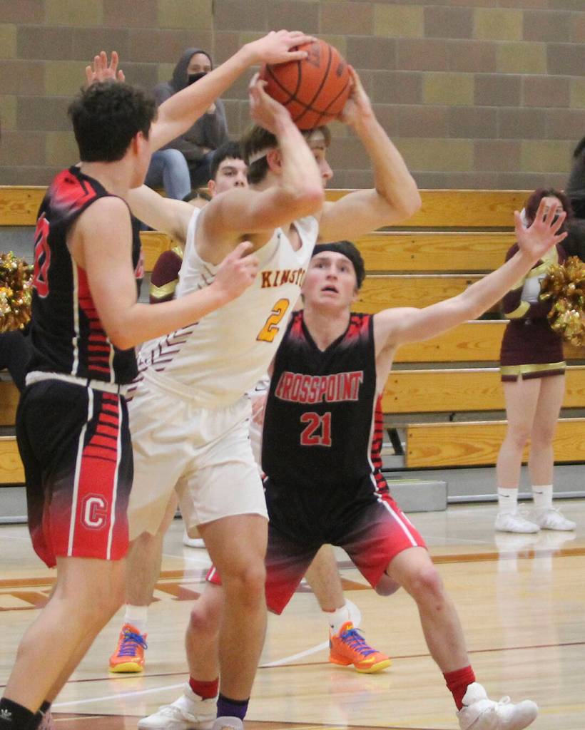 Caden Krantz (2) is doubled teamed by Warriors in the contest.