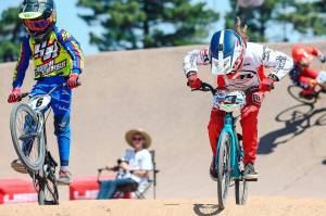 Nine-year-old Wyatt Christensen of Kingston (right) recently won the Expert Class at the USA BMX Grand Nationals in Tulsa, Oklahoma, making him 2021 National Championship for his age group. Courtesy photos