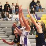Evelyn Beers of North Kitsap puts up a shot against Bainbridge. The sophomore had 15 points.