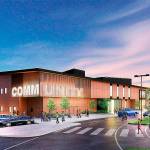 A view of the South Kitsap Community Events Center facing the water. (Rice Fergus Miller concept illustration)