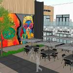 New changes to the facade of the newly renamed Town Square are in the works beginning next year. (NGG Partners illustration)